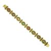 Image 8 : 14K Gold Sapphire Ruby Emerald Diamond MultiColor Cluster & Column Link Bracelet
