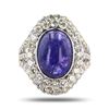 Image 2 : 7.80 ctw Tanzanite and 2.77 ctw Diamond 14K White Gold Ring