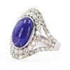 Image 3 : 7.80 ctw Tanzanite and 2.77 ctw Diamond 14K White Gold Ring