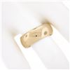 Image 3 : Unisex Russian 13.5K Gold 7.6mm Wide Plain Dome Polished Stack Wedding Band Ring