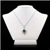 Image 1 : 5.59 ctw Zambian Emerald and 1.25 ctw Diamond Platinum Pendant (GIA CERTIFIED)