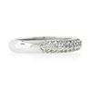 Image 5 : 14K White Gold 0.60 ctw Round Pave Diamond 3 Row Domed Stack Wedding Band Ring
