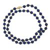 Image 3 : Vintage 25" Long Round Blue Lapis Bead Strand Necklace w/ 14k Gold Balls & Clasp
