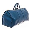 Image 3 : Louis Vuitton Blue Epi Leather Keepall 55 Travel Bag