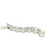 Image 2 : NEW 14K White Gold 0.50 ctw 7 Round Diamond Wavy Journey Pendant w/ 16" WG Chain