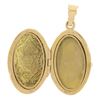 Image 8 : Vintage 18k Yellow Gold Large Oval Decorated Ornate Locket Pendant & 18" Chain
