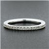 Image 5 : 14k White Gold 0.55 ctw Prong Round Diamond Thin Stack Wedding Eternity Band Rin