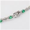 Image 3 : 9.45 ctw Emerald and 5.23 ctw Diamond 18K White Gold Necklace