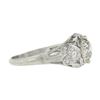 Image 6 : Antique Edwardian Platinum 1.5 ctw GIA European Diamond Heart Floral Filigree Ri