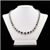 Image 1 : 66.73 ctw Fancy Black Diamond and 7.78 ctw Diamond 14K White Gold Necklace