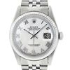 Image 1 : Rolex 36MM Stainless Steel White Roman Datejust Wristwatch