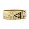 Image 4 : Antique Art Nouveau 14K Gold & Enamel Textured Scottish Rite Masonic Date Ring