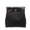 Image 2 : Hermes Black Canvas Leather GM HendBag