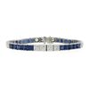 Image 5 : Vintage Waslikoff & Son Platinum GIA Sapphire & Diamond 7" Line Tennis Bracelet