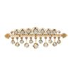 Image 1 : Vintage Victorian Revival 14k Rosy Gold 3.26 ctw Round Diamond Dangle Pin Brooch