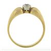 Image 8 : Antique Victorian 14K Gold Old European Diamond Solitaire Ring w/ Grooved Sides