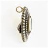 Image 6 : Antique Victorian 18k Gold Pearl & Black Enamel Oval Mourning Brooch Pin Pendant