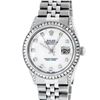 Image 2 : Rolex Mens Stainless Steel White Diamond Lugs 36MM Datejust Wristwatch
