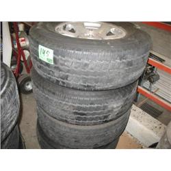 (4) 255/70R16 FORD P/U TIRES AND ALUM WHEELS