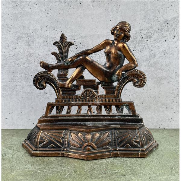 Art Deco Nude Cast Metal Lamp Base