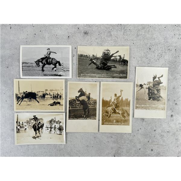 Group Of Western Rodeo Real Photo Postcards RPPC