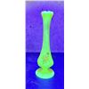 Image 2 : Fenton Glass Uranium Painted Swung Bud Vase