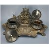 Image 3 : Ornate Brass Double Inkwell