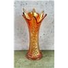 Fenton Marigold Carnival Swung Glass Vase
