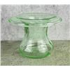 Image 2 : Uranium Depression Glass Rolled Rim Mushroom Vase