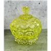 Image 2 : Weishar Uranium Vaseline Glass Candy Dish