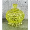 Image 3 : Weishar Uranium Vaseline Glass Candy Dish