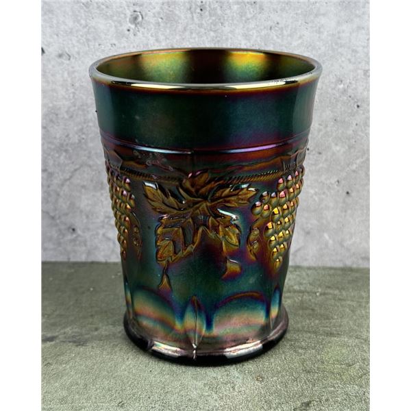 Northwood Carnival Glass Grape & Cable Tumbler