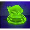 Image 1 : Rosso Uranium Vaseline Glass Buffalo Paperweight