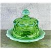 Image 1 : Mosser Glass Cherry Thumbprint Butter Dish