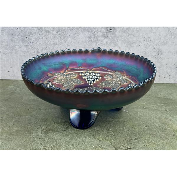 Northwood Carnival Glass Grape & Cable Bowl