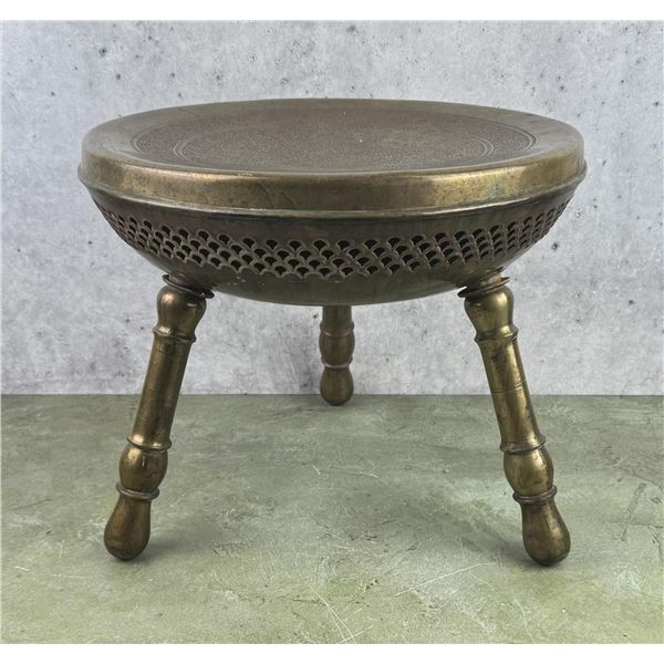 Turkish Brass Bath Stool Foot Warmer