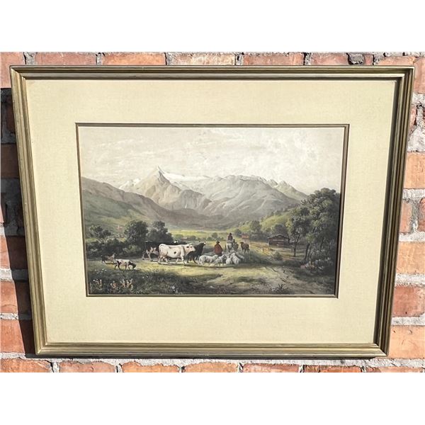 Johann Novopacky Framed Lithograph