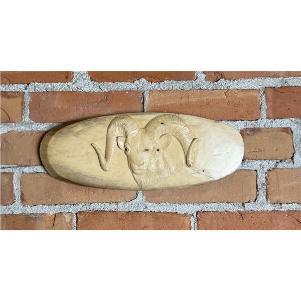 Dall Sheep Wood Carving Panel