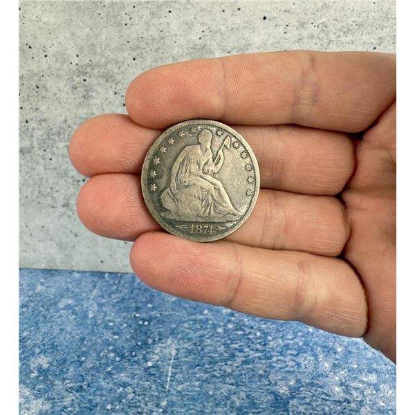 1874 Seated Liberty Silver Half Dollar