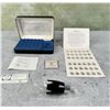 Image 2 : Franklin Mint Sterling Silver States Mini Coin Set