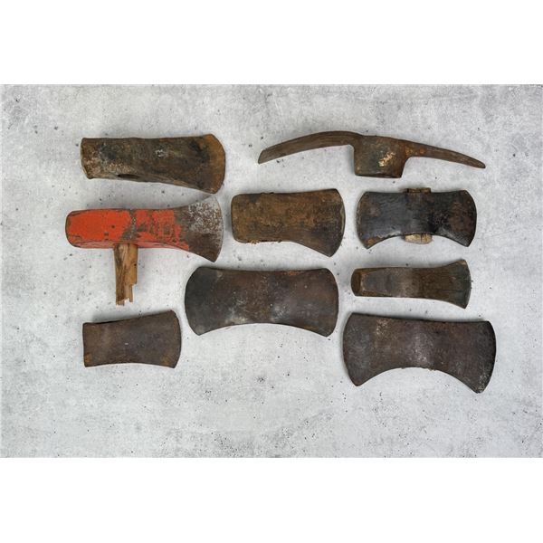 Group Of Axe & Splitting Maul Heads