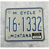 Image 1 : 1970s Montana Motorcycle License Plate