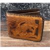 Image 1 : Vintage Tooled Leather Cowboy Wallet