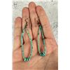 Image 2 : Navajo Rolled Turquoise Jacla Earrings