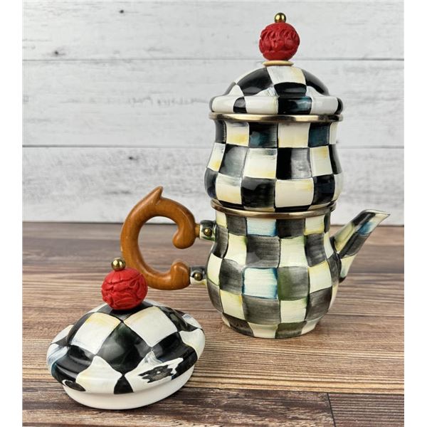 Mackenzie Childs Courtly Check Creamer & Sugar