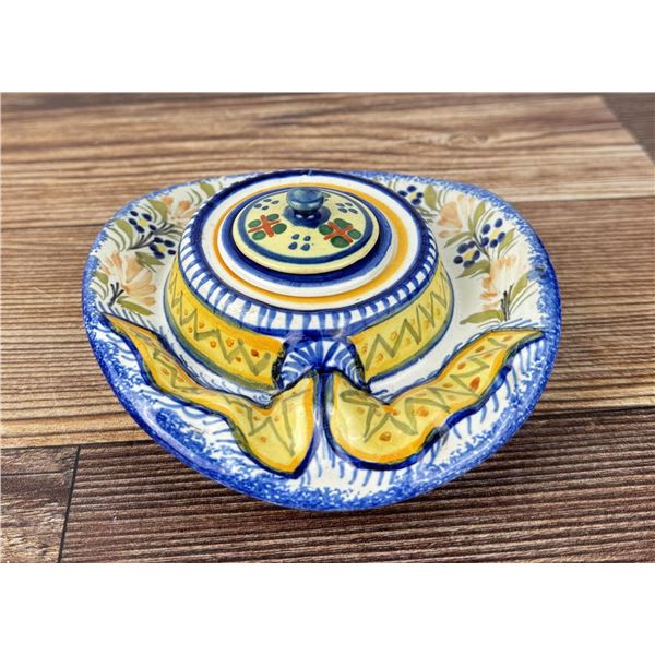Henriot Quimper Faience Hat Inkwell