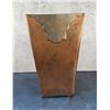 Image 2 : Solid Copper Wastebasket and Tissue Box Cover