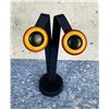 Thee Color Laminated Bakelite Earrings