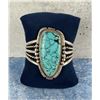 Image 1 : Wilbur Wauneka Navajo Sterling Turquoise Bracelet
