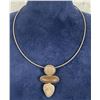 Terri Logan Sterling River Rock Stone Necklace